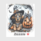 Dachshund Dog Halloween Sticker (Vel)