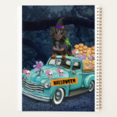 Dachshund Dog Halloween Truck Scary Night Planner (Achterkant)