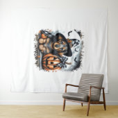 Dachshund Dog Halloween Wandkleed (In Situ (horizontaal))