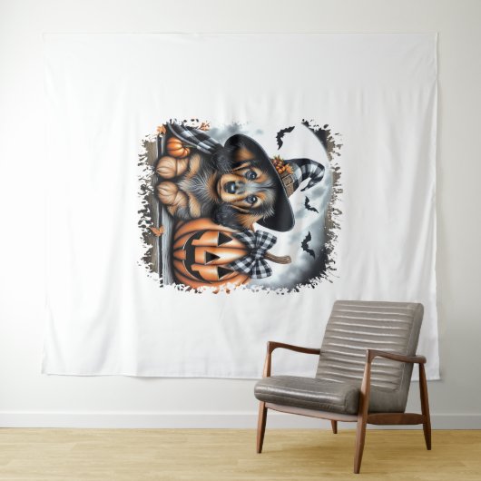 Dachshund Dog Halloween Wandkleed (In Situ (horizontaal))