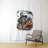 Dachshund Dog Halloween Wandkleed (In situ)