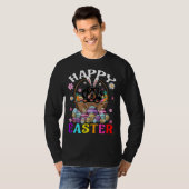 Dachshund Dog Happy Easter Bunny Eggs Easter 1 T-shirt (Voorkant volledig)