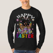Dachshund Dog Happy Easter Bunny Eggs Easter 1 T-shirt (Voorkant)