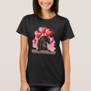 Dachshund Dog Happy Valentines Day Pet Hondenliefh T-shirt