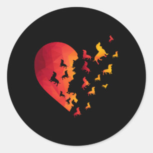 Dachshund Dog Heart Gifts for Dachshund Lovers Ronde Sticker