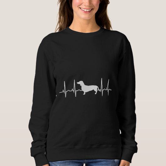 Dachshund Dog Heartbeat Trui (Voorkant)