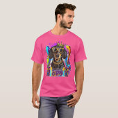 Dachshund Dog Hip Hop 90S Rap Muziek T-shirt (Voorkant volledig)