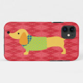 Dachshund Dog Hoesje-Mate Hoesje (Achterkant (horizontaal))