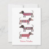 Dachshund Dog Holiday Notitiekaartje (Voorkant)