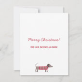 Dachshund Dog Holiday Notitiekaartje (Achterkant)