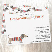 Dachshund Dog House Warming Party Aankondiging