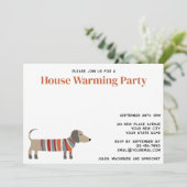 Dachshund Dog House Warming Party Aankondiging (Staand voorkant)