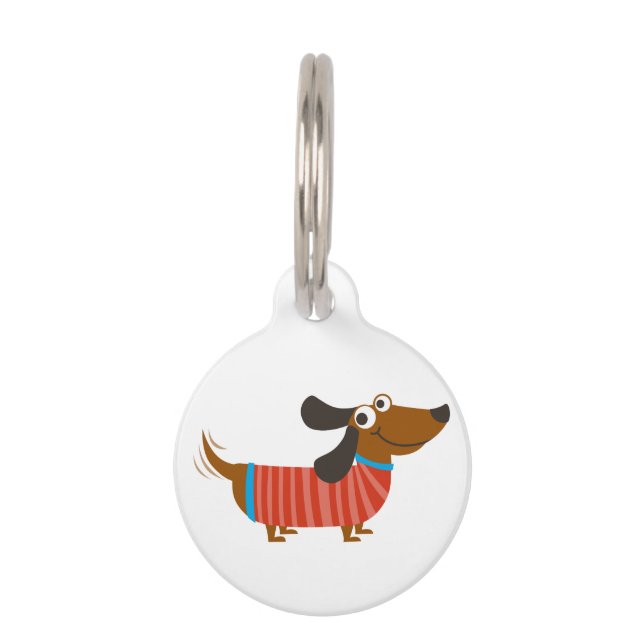 Dachshund Dog Huisdierpenning (Voorkant)