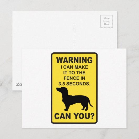 Dachshund Dog Humoureuze Doxon grappig gezegde Briefkaart (Voorkant / Achterkant)