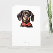 Dachshund Dog I Woof You Valentijn Kaart (Achterkant)