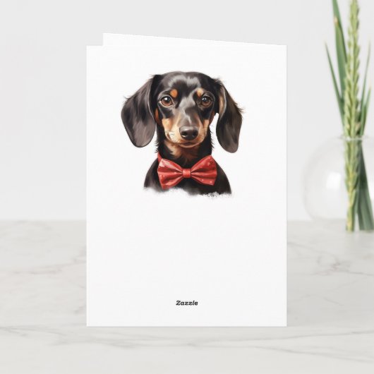 Dachshund Dog I Woof You Valentijn Kaart (Achterkant)