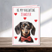 Dachshund Dog I Woof You Valentijn Kaart
