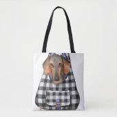 Dachshund Dog in een tas (Voorkant)