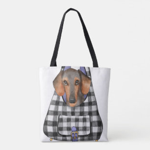 Dachshund Dog in een tas