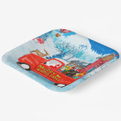 Dachshund Dog in kerstaking Papieren Bordje (Gebogen)