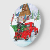 Dachshund Dog in kerstcadeauwagen Grote Klok (Hoek)