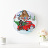 Dachshund Dog in kerstcadeauwagen Grote Klok (Huis)