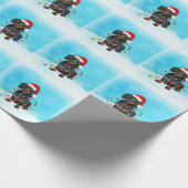Dachshund Dog in Sneeuw Kerst Pet Cadeaupapier (Hoek)