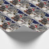 Dachshund Dog in Sneeuw Kerst Pet Cadeaupapier (Hoek)