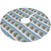 Dachshund Dog in sneeuw met kerstcadeaus Kerstboom Rok (Gekanteld)