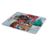 Dachshund Dog in sneeuwkersthondenhuis Snijplank (Hoek)