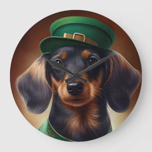 Dachshund Dog in St. Patrick's Day Dress Grote Klok