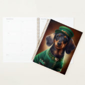 Dachshund Dog in St. Patrick's Day Dress Planner (Display)