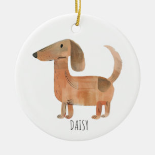 Dachshund Dog Keramisch Ornament