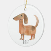 Dachshund Dog Keramisch Ornament (Links)