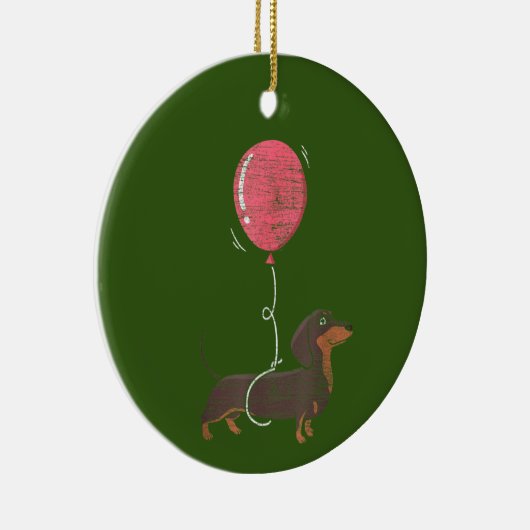 Dachshund Dog Keramisch Ornament (Rechts)