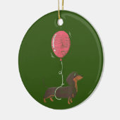 Dachshund Dog Keramisch Ornament (Links)