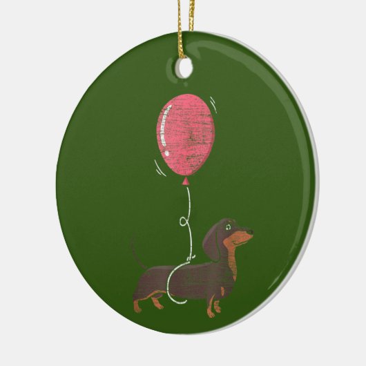 Dachshund Dog Keramisch Ornament (Links)