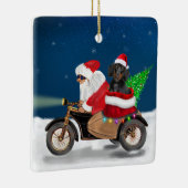 Dachshund Dog kerstkerstkerstman Keramisch Ornament (Rechts)