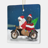 Dachshund Dog kerstkerstkerstman Keramisch Ornament (Links)