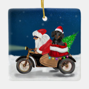 Dachshund Dog kerstkerstkerstman Keramisch Ornament