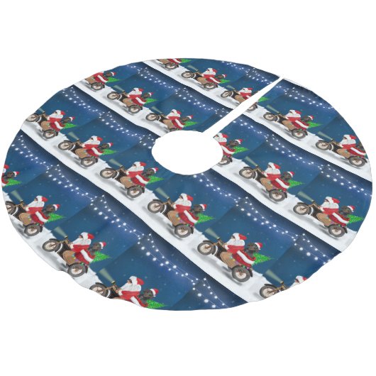 Dachshund Dog kerstkerstkerstman Kerstboom Rok (Gekanteld)