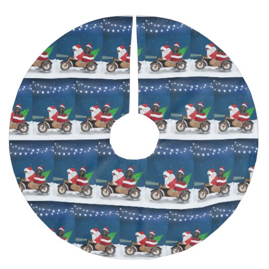 Dachshund Dog kerstkerstkerstman Kerstboom Rok (Voorkant)