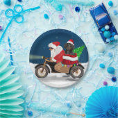 Dachshund Dog kerstkerstkerstman Papieren Bordje (Feest)