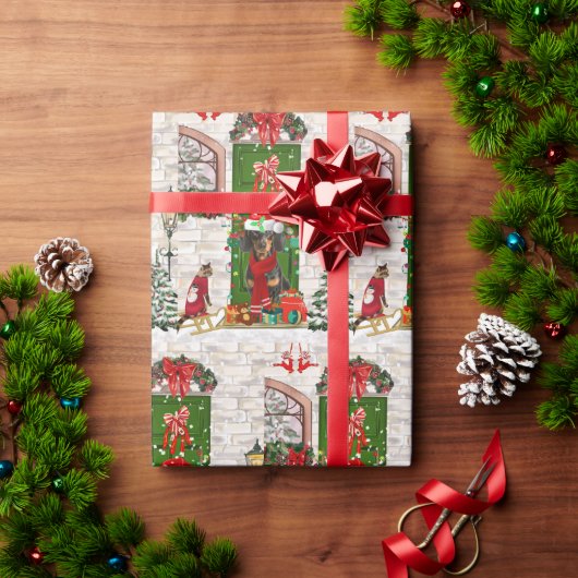 Dachshund Dog Kerstmis Cadeaupapier (Feestdagen Geschenken)