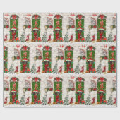 Dachshund Dog Kerstmis Cadeaupapier (Vlak)