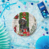 Dachshund Dog Kerstmis Papieren Bordje (Feest)