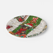 Dachshund Dog Kerstmis Papieren Bordje (Gekanteld)