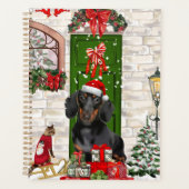Dachshund Dog Kerstmis Planner (Voorkant)