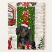 Dachshund Dog Kerstmis Planner (Achterkant)