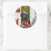 Dachshund Dog Kerstmis Ronde Sticker (Tas)